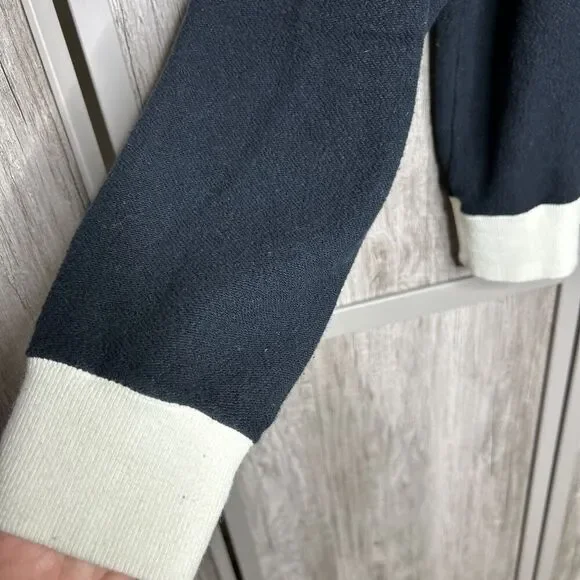 Lorod Half Zip Sweater Top Cotton Black and White Made in Japan Size M